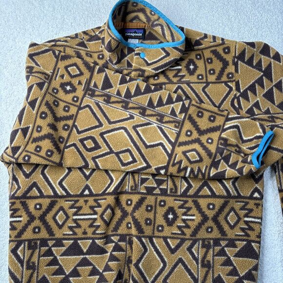 Patagonia Synchilla Snap-T Pullover Men's Size Small Montana Siete Bear Brown - Picture 9 of 16